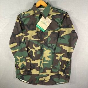 Red Head Mens Camouflage Button Down Long Sleeve Shirt Large L‎ Cotton NEW VTG